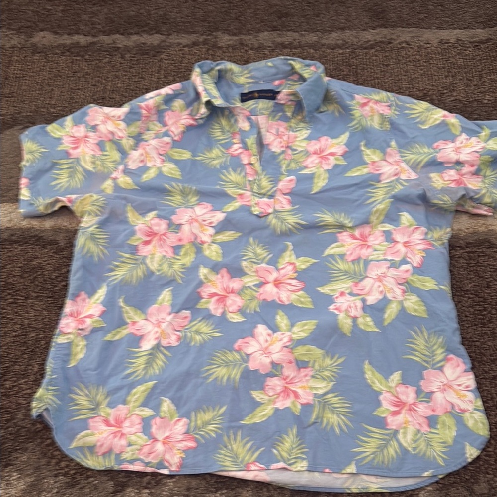 Polo Ralph Lauren Blue Floral Casual Shirt